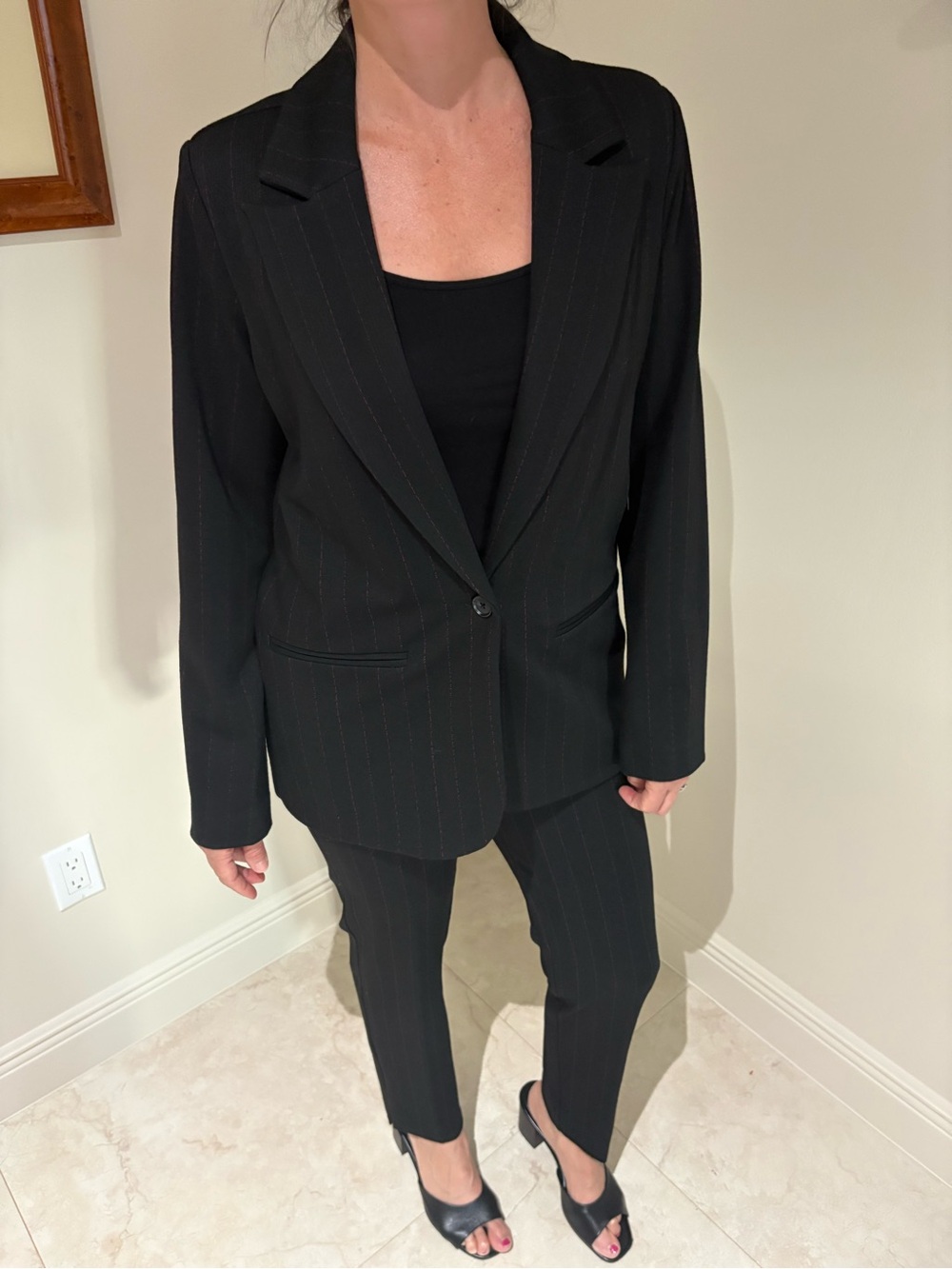 Liverpool Black Pinstripe Women's Blazer
